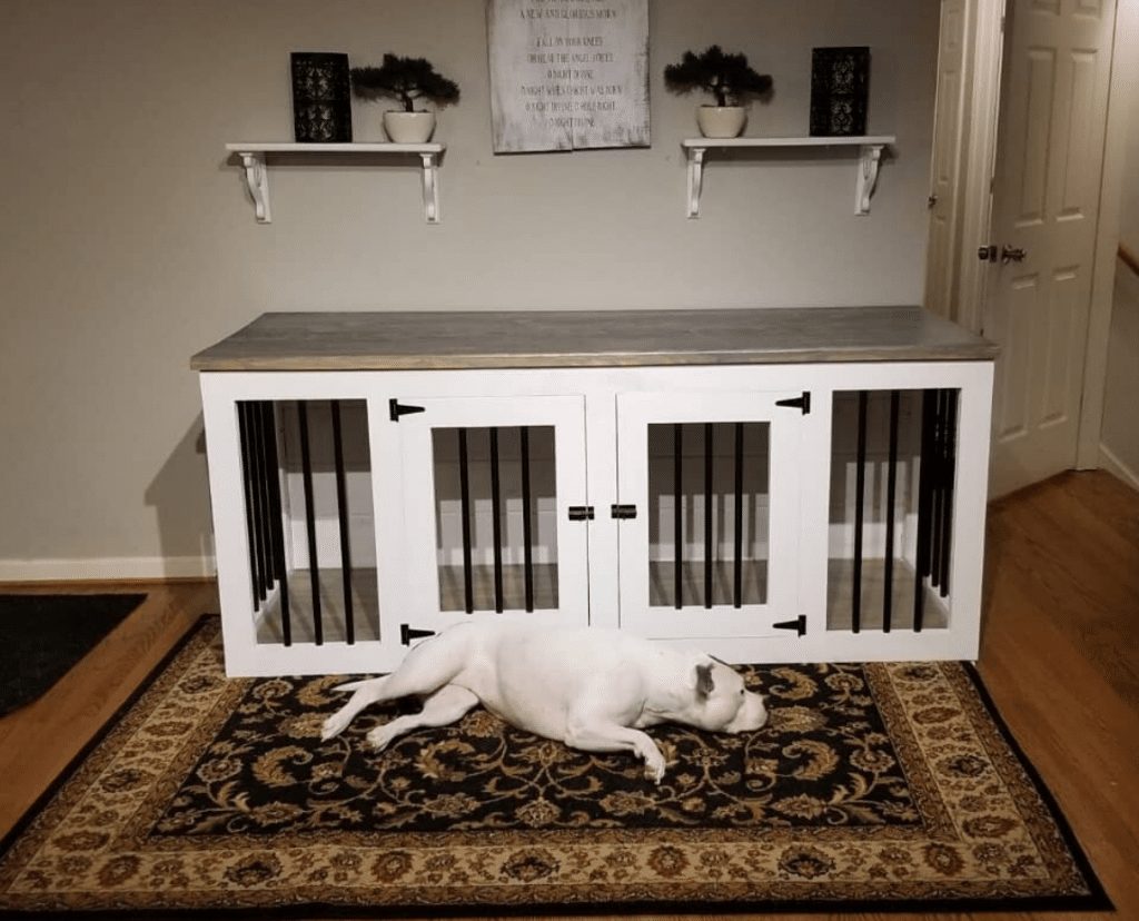 Indoor wooden dog house picture