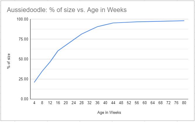 Aussiedoodle Size Chart With 39,500+ Aussiedoodle Weight Data Points