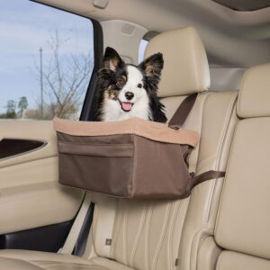 PetSafe Happy Ride Deluxe Booster Seat for Dogs - Elevated Pet Bed for Cars, Trucks, and SUVs - Supports Pets 12-25 lbs. - Multiple Colors and Sizes, Includes Tether