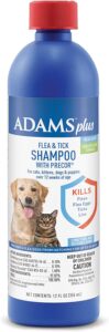 Adams Plus Flea & Tick Foaming Shampoo & Wash for Dogs & Puppies 12 oz.
